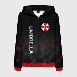 Толстовка 3D на молнии мужская UMBRELLA CORP, цвет: 3D-красный