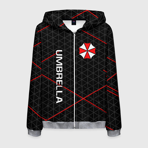 Мужская толстовка на молнии UMBRELLA CORP / 3D-Меланж – фото 1