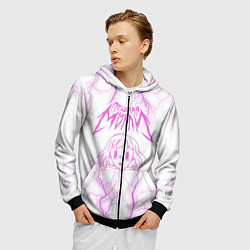 Толстовка 3D на молнии мужская ПОШЛАЯ МОЛЛИ, цвет: 3D-черный — фото 2