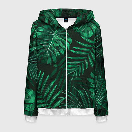 Мужская толстовка на молнии Я из джунглей / 3D-Белый – фото 1