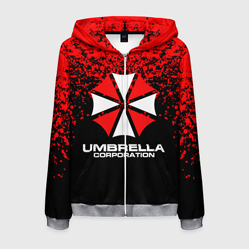 Мужская толстовка на молнии Umbrella Corporation / 3D-Меланж – фото 1