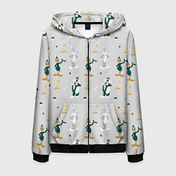 Мужская толстовка на молнии Looney Tunes pattern