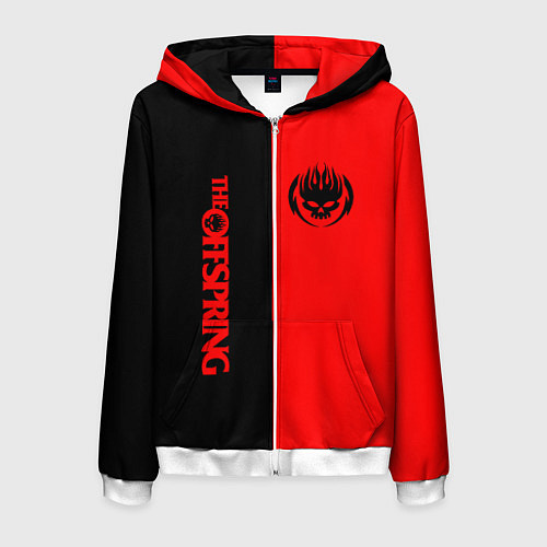 Мужская толстовка на молнии THE OFFSPRING / 3D-Белый – фото 1