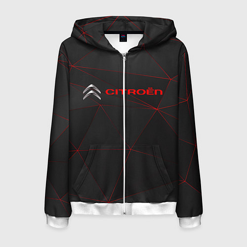 Мужская толстовка на молнии CITROЁN / 3D-Белый – фото 1