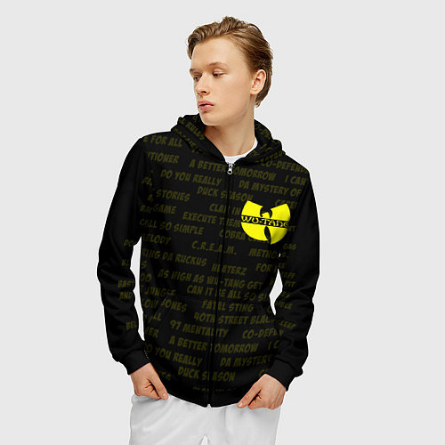 Мужская толстовка на молнии WU-TANG CLAN / 3D-Черный – фото 3