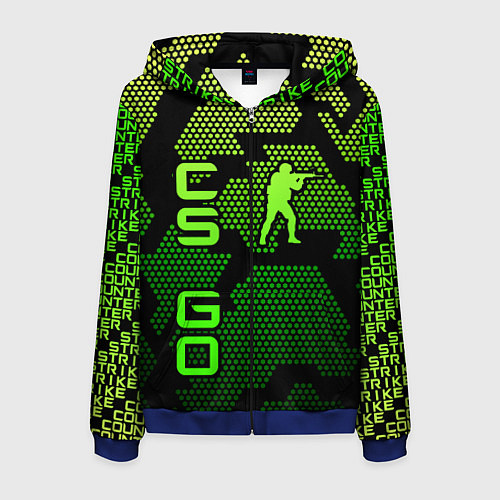 Мужская толстовка на молнии CS GO Oko / 3D-Синий – фото 1
