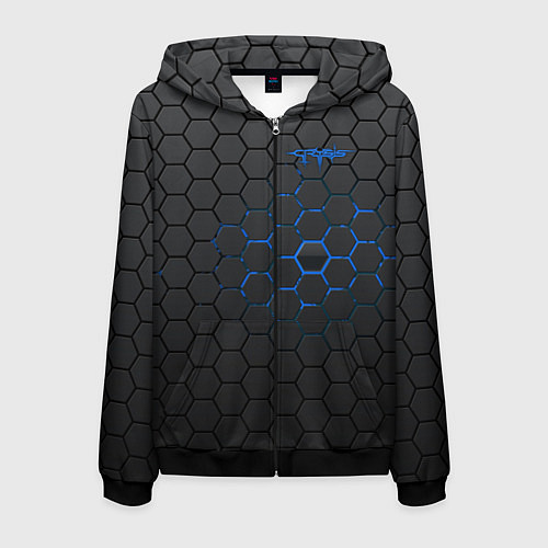 Мужская толстовка на молнии Crysis / 3D-Черный – фото 1