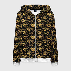 Толстовка 3D на молнии мужская Versace, цвет: 3D-белый