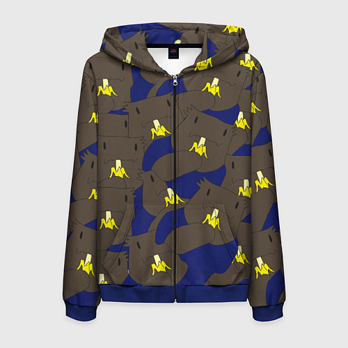 Мужская толстовка на молнии РАК / 3D-Синий – фото 1