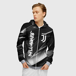 Толстовка 3D на молнии мужская JUVENTUS, цвет: 3D-меланж — фото 2