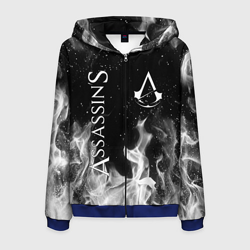 Мужская толстовка на молнии ASSASSINS CREED / 3D-Синий – фото 1