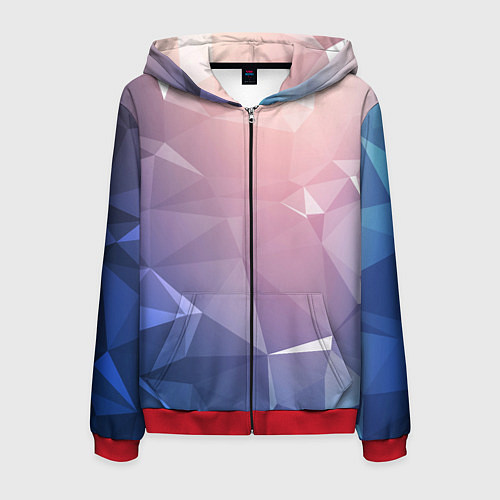 Мужская толстовка на молнии ЭЛЕМЕНТЫ СВЕТА / 3D-Красный – фото 1