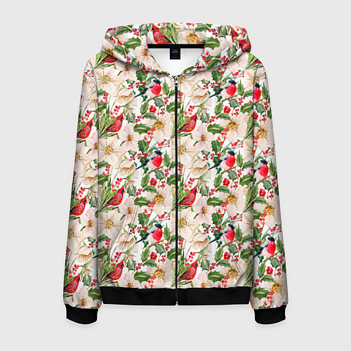 Мужская толстовка на молнии Краски лета / 3D-Черный – фото 1