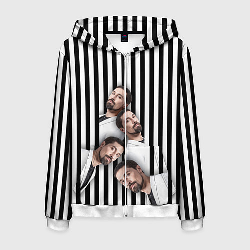 Мужская толстовка на молнии Дима Билин / 3D-Белый – фото 1