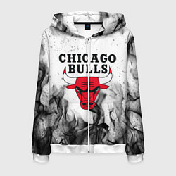 Толстовка 3D на молнии мужская CHICAGO BULLS, цвет: 3D-белый