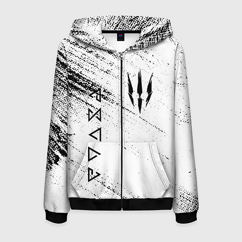 Мужская толстовка на молнии THE WITCHER / 3D-Черный – фото 1