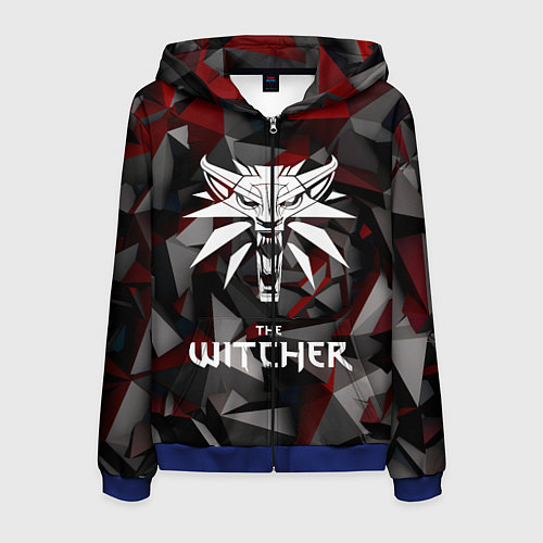 Мужская толстовка на молнии The Witcher / 3D-Синий – фото 1