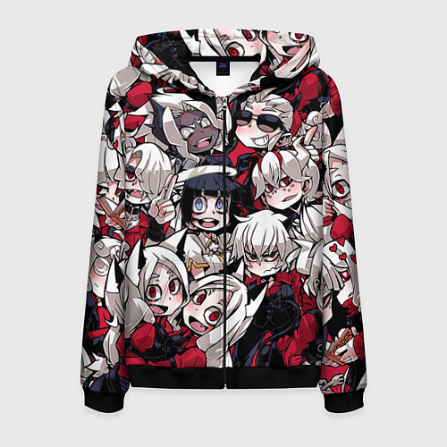 Мужская толстовка на молнии Helltaker / 3D-Черный – фото 1