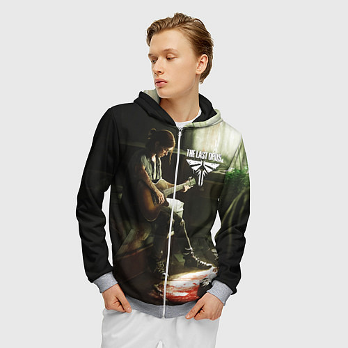Мужская толстовка на молнии The last of us part 2 tlou2 / 3D-Меланж – фото 3
