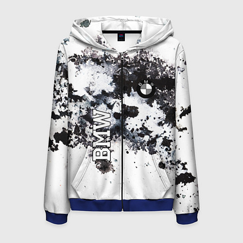 Мужская толстовка на молнии BMW / 3D-Синий – фото 1