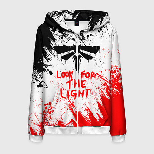 Мужская толстовка на молнии THE LAST OF US II / 3D-Белый – фото 1