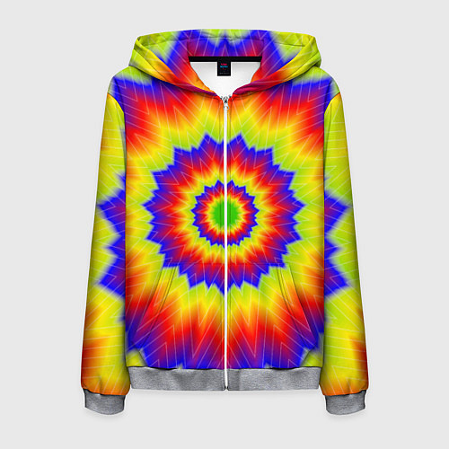 Мужская толстовка на молнии Tie-Dye / 3D-Меланж – фото 1