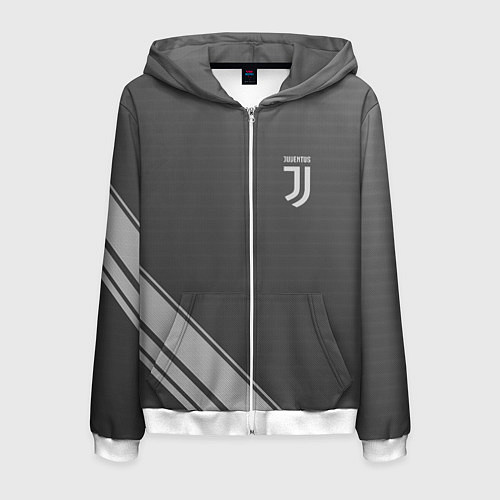 Мужская толстовка на молнии JUVENTUS / 3D-Белый – фото 1