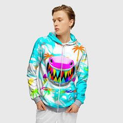 Толстовка 3D на молнии мужская 6ix9ine, цвет: 3D-меланж — фото 2