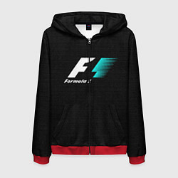 Толстовка 3D на молнии мужская Formula 1, цвет: 3D-красный