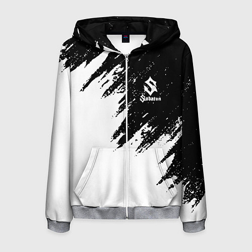 Мужская толстовка на молнии Sabaton / 3D-Меланж – фото 1