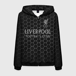 Толстовка 3D на молнии мужская LIVERPOOL, цвет: 3D-черный