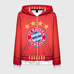 Толстовка 3D на молнии мужская BAYERN MUNCHEN, цвет: 3D-белый