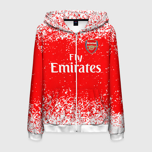 Мужская толстовка на молнии ARSENAL / 3D-Белый – фото 1