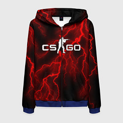 Толстовка 3D на молнии мужская COUNTER STRIKE, цвет: 3D-синий