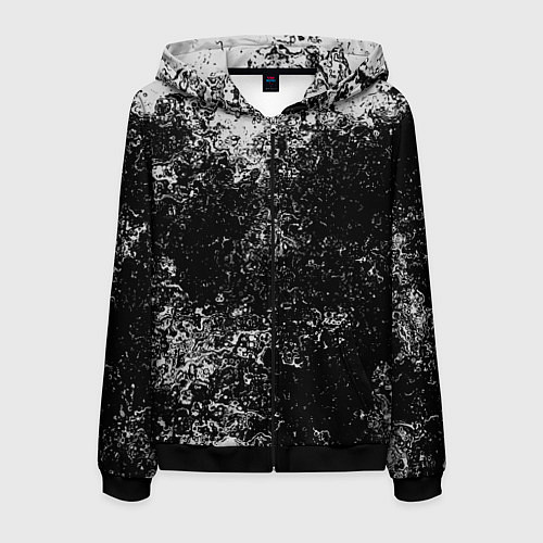 Мужская толстовка на молнии БРЫЗГИ-КРАСОК / 3D-Черный – фото 1