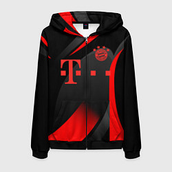 Толстовка 3D на молнии мужская FC Bayern Munchen, цвет: 3D-черный