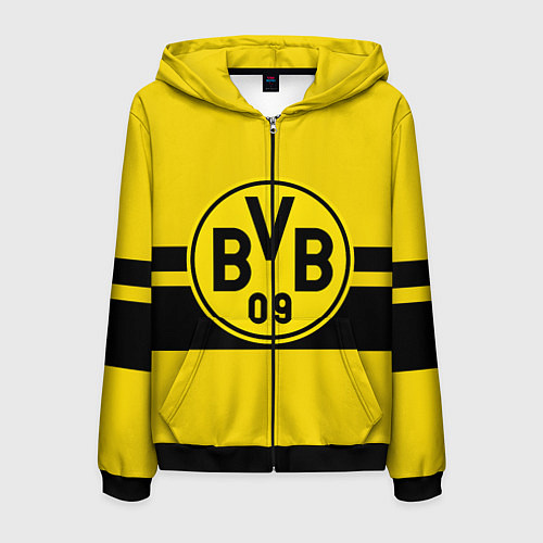 Мужская толстовка на молнии BORUSSIA DORTMUND / 3D-Черный – фото 1