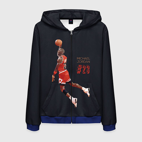 Мужская толстовка на молнии MICHAEL JORDAN / 3D-Синий – фото 1