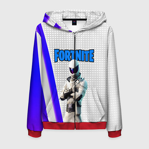 Мужская толстовка на молнии FORTNITE / 3D-Красный – фото 1