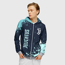 Толстовка 3D на молнии мужская JUVENTUS ЮВЕНТУС, цвет: 3D-меланж — фото 2