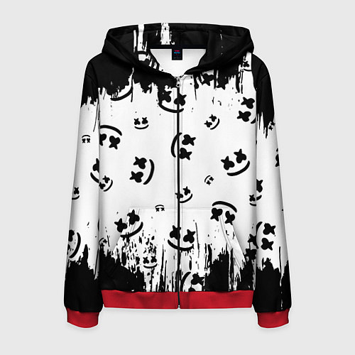 Мужская толстовка на молнии MARSHMELLO МАРШМЕЛЛОУ / 3D-Красный – фото 1