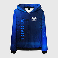 Толстовка 3D на молнии мужская TOYOTA ТОЙОТА, цвет: 3D-черный