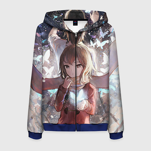 Мужская толстовка на молнии Город в котором меня нет / 3D-Синий – фото 1