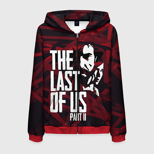 Мужская толстовка на молнии The last of us / 3D-Красный – фото 1