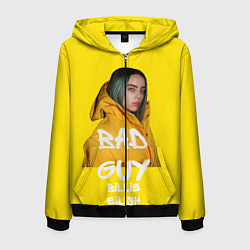 Толстовка 3D на молнии мужская Billie Eilish Билли Айлиш, цвет: 3D-черный