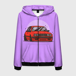 Толстовка 3D на молнии мужская БМВ Пандем, цвет: 3D-черный