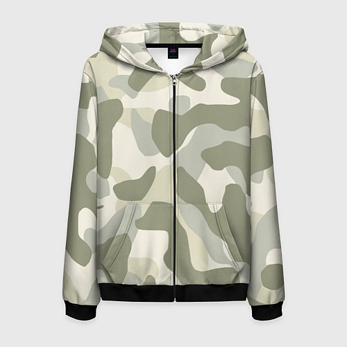 Мужская толстовка на молнии Camouflage 1 / 3D-Черный – фото 1