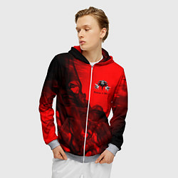 Толстовка 3D на молнии мужская КОРОЛЬ И ШУТ, цвет: 3D-меланж — фото 2