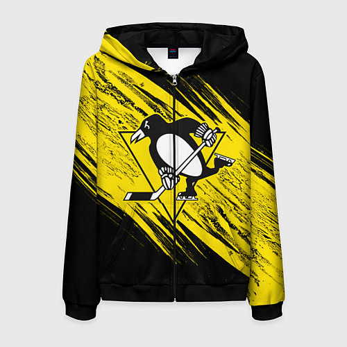 Мужская толстовка на молнии Pittsburgh Penguins Sport / 3D-Черный – фото 1