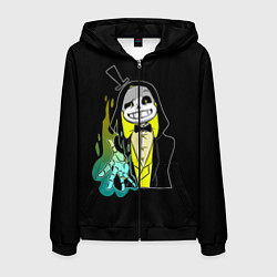 Толстовка 3D на молнии мужская UNDERTALE, цвет: 3D-черный